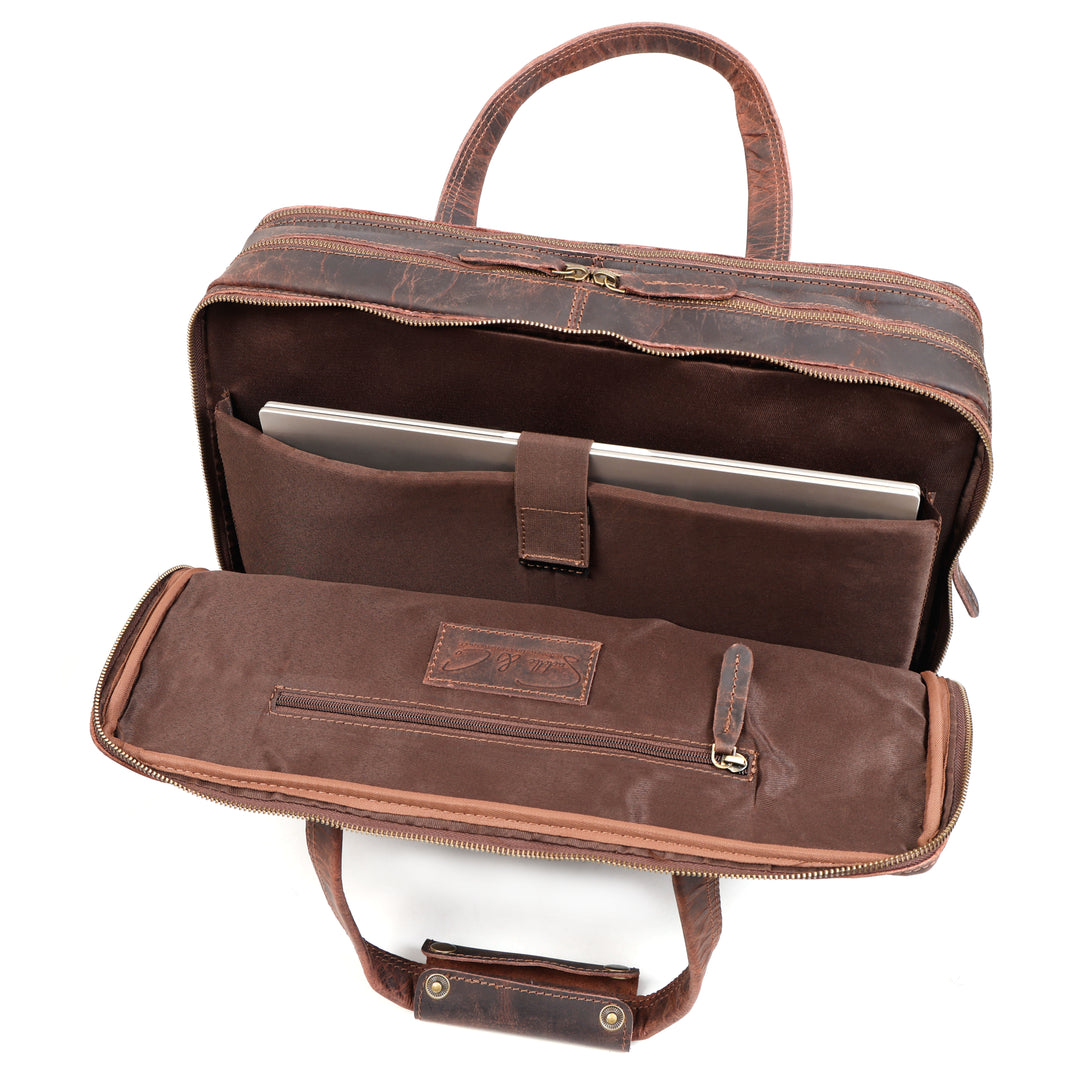 Winston | Vintage Leather Laptop Briefcase
