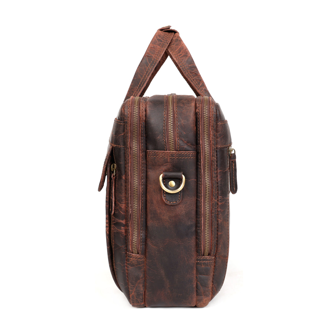 Winston | Vintage Leather Laptop Briefcase
