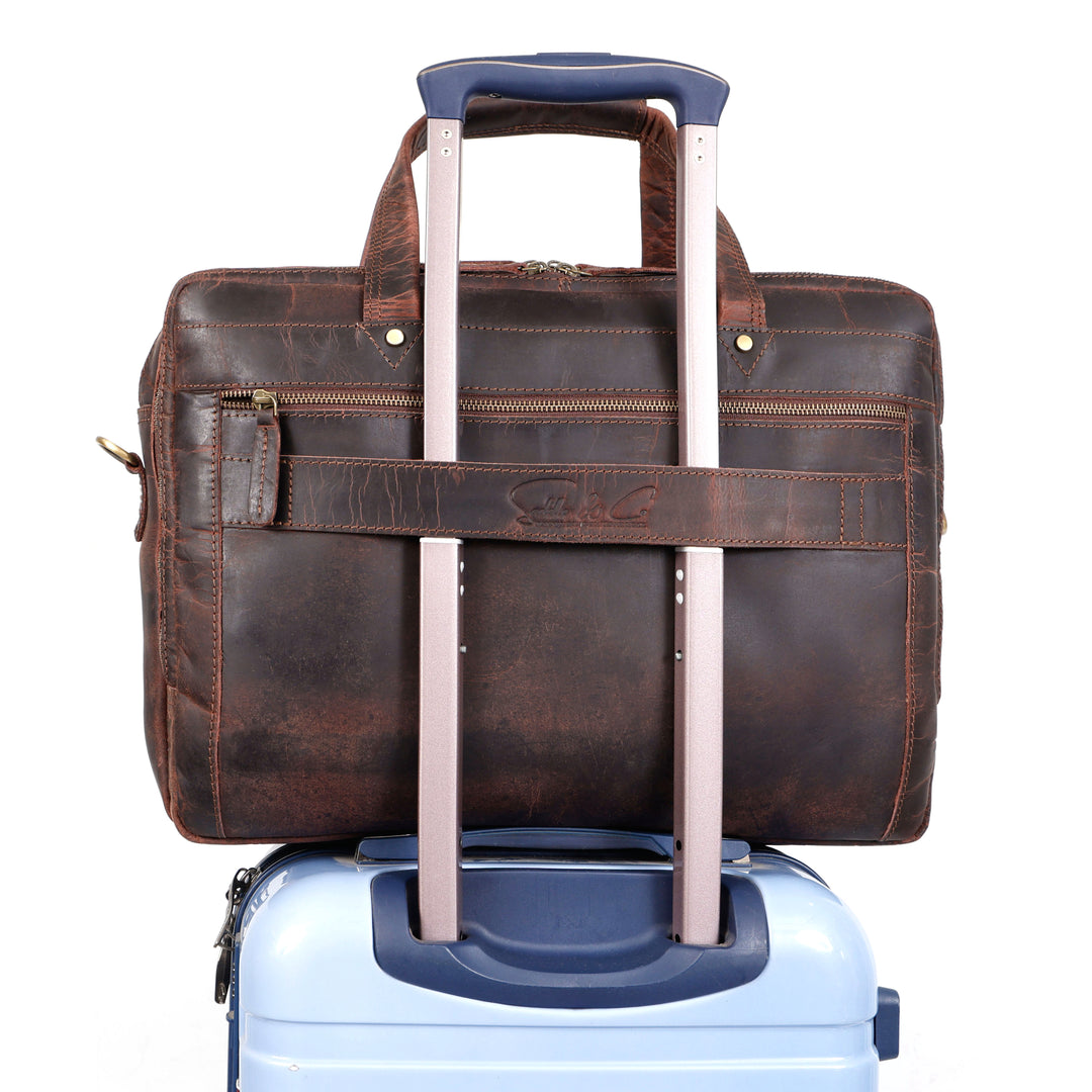 Winston | Vintage Leather Laptop Briefcase