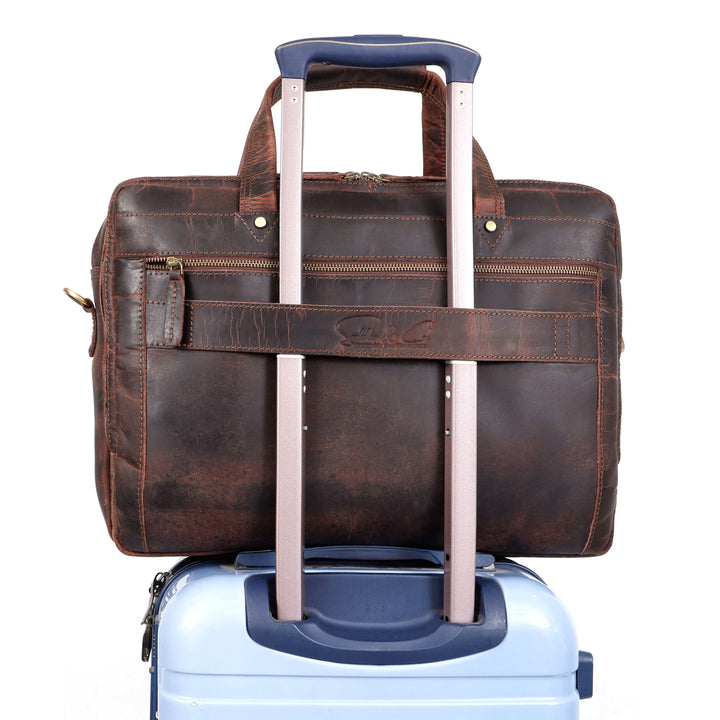 Winston | Vintage Leather Laptop Briefcase
