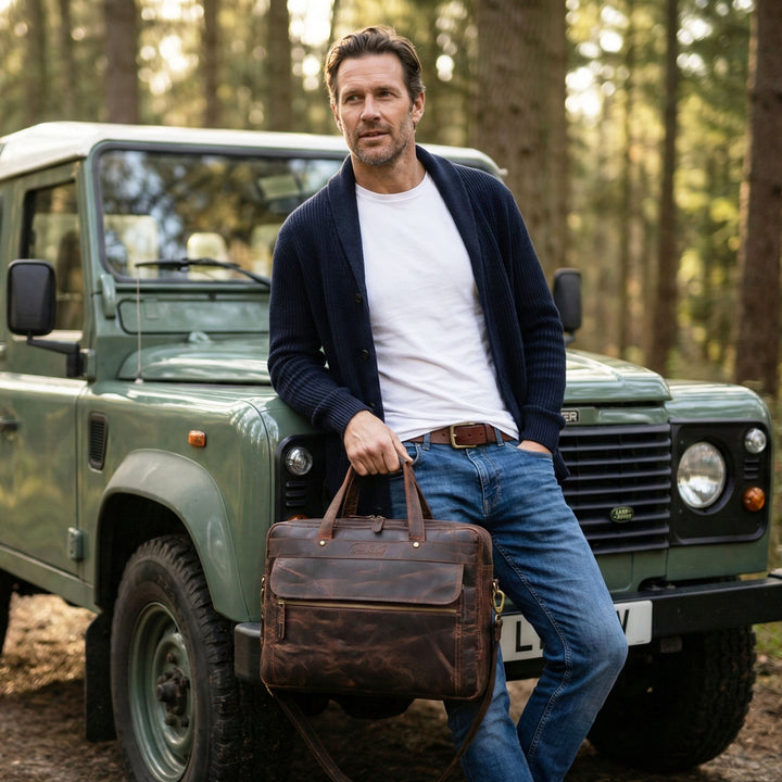 Winston | Vintage Leather Laptop Briefcase