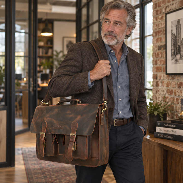 Monarch | Buffalo Leather Business Bag