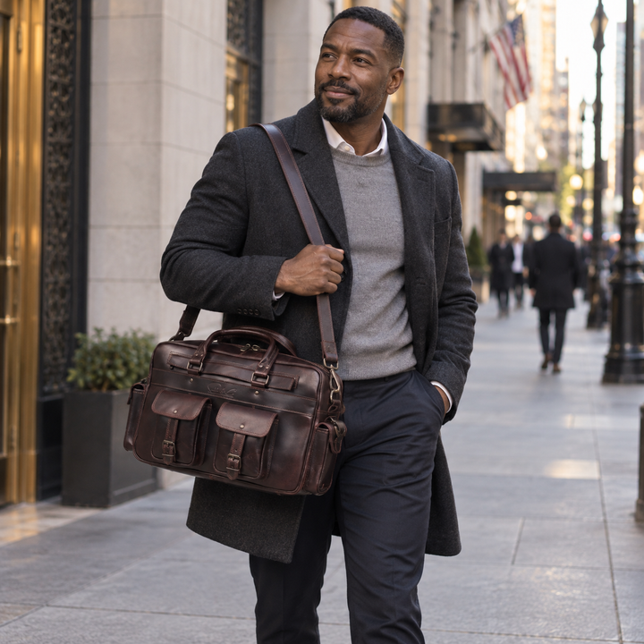 Imperium | Leather Heritage Briefcase | Espresso