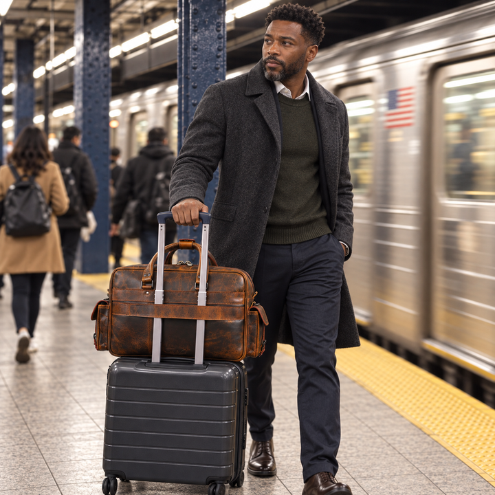 Imperium | Leather Heritage Briefcase | Rustic Chestnut